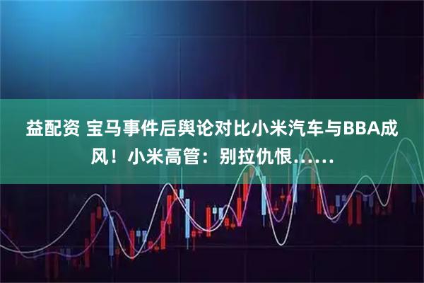 益配资 宝马事件后舆论对比小米汽车与BBA成风！小米高管：别拉仇恨……